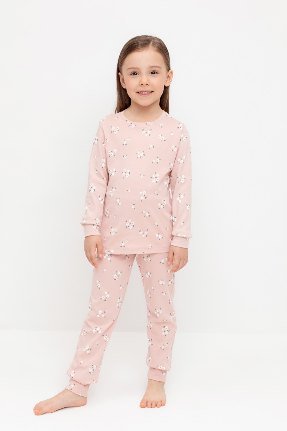 Пижама для девочки, артикул: К 1552, цвет: розовый