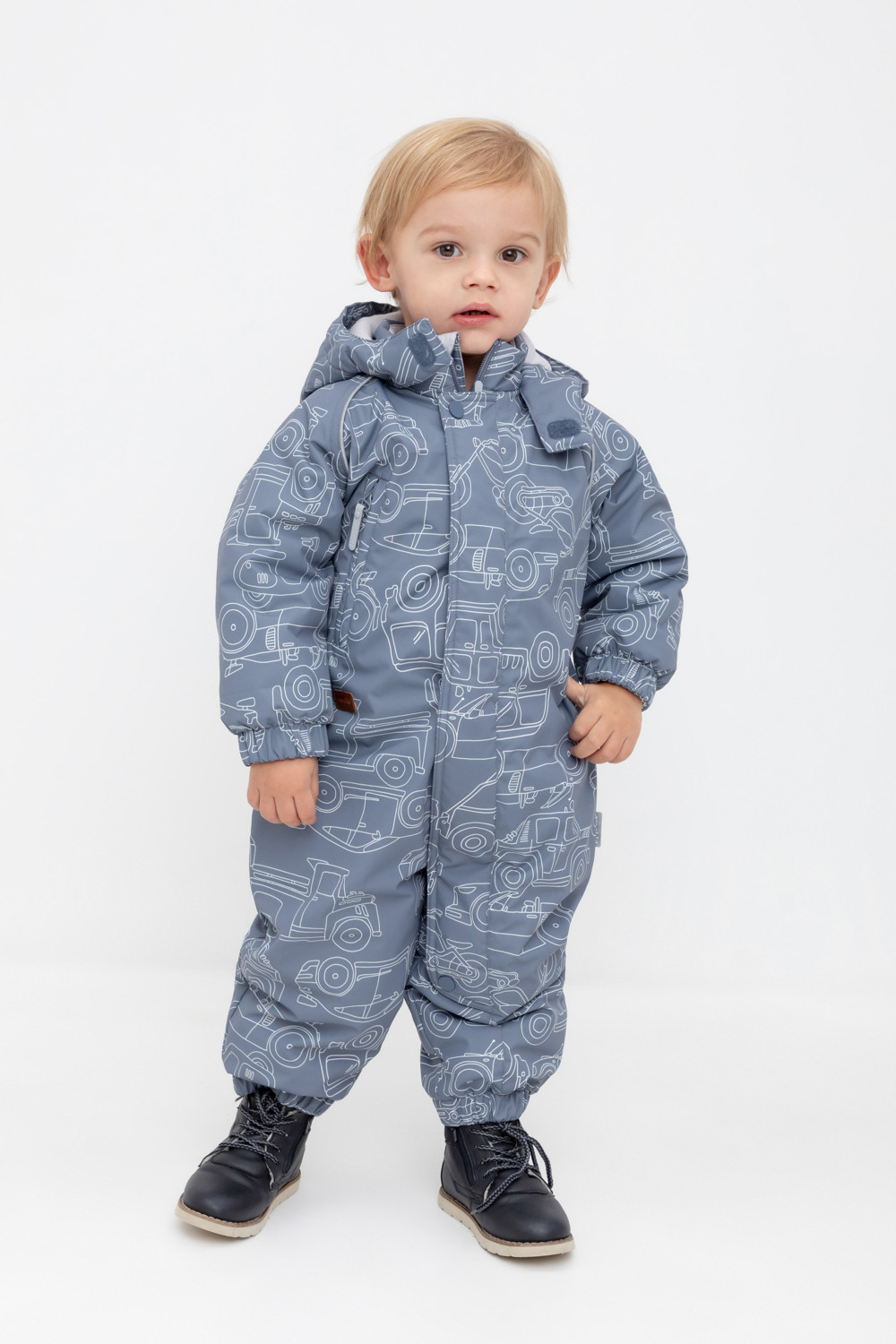 Комбинезоны утепленные для мальчика, артикул: ВК 60085/н/38 Ал, цвет: темно-серый