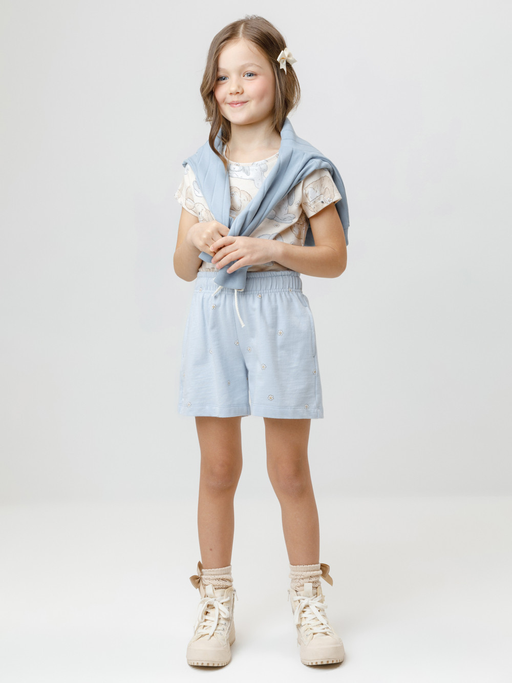 Шорты для девочки, артикул: КР 400679, цвет: голубой