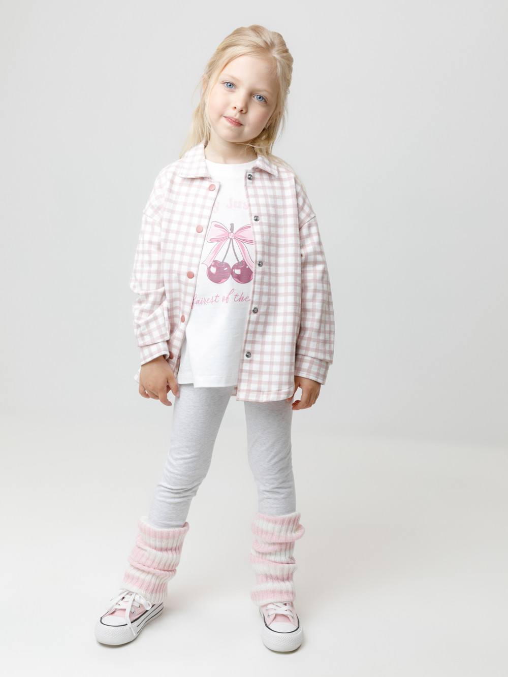 Лосины для девочки, артикул: МП 4074, цвет: серый