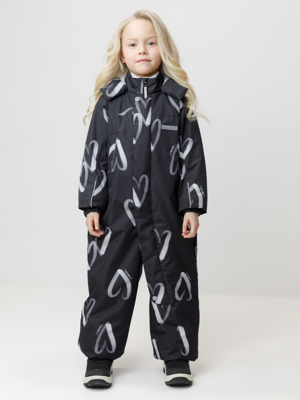 Комбинезоны утепленные для девочки, артикул: ВК 60069/н/7 УЗГ, цвет: черный3