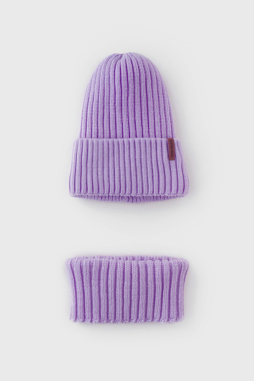 Комплект вязаный для девочки, артикул: КВ 22015/ш, цвет: фиолетовый