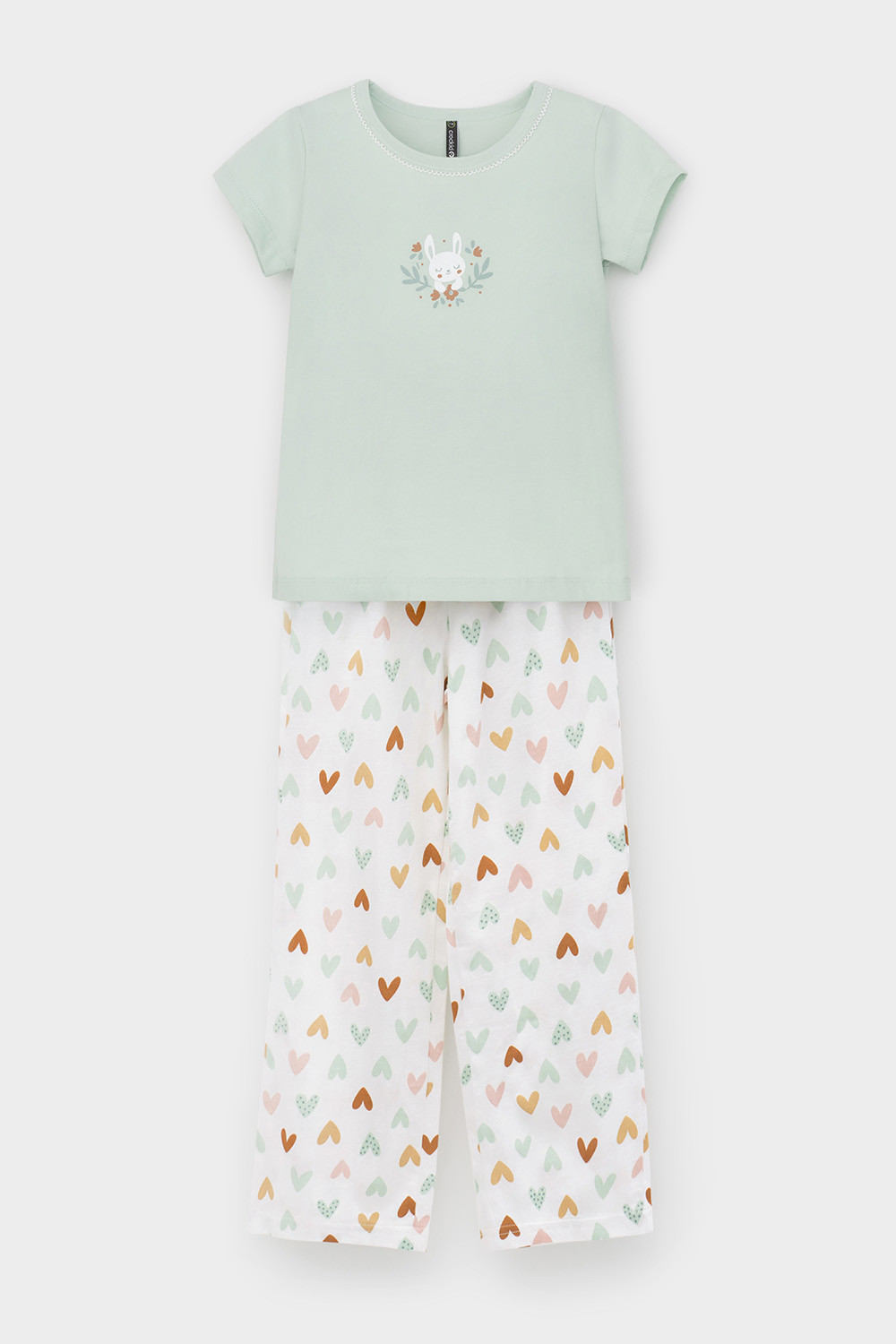 Пижама для девочки, артикул: К 1610/25, цвет: голубой