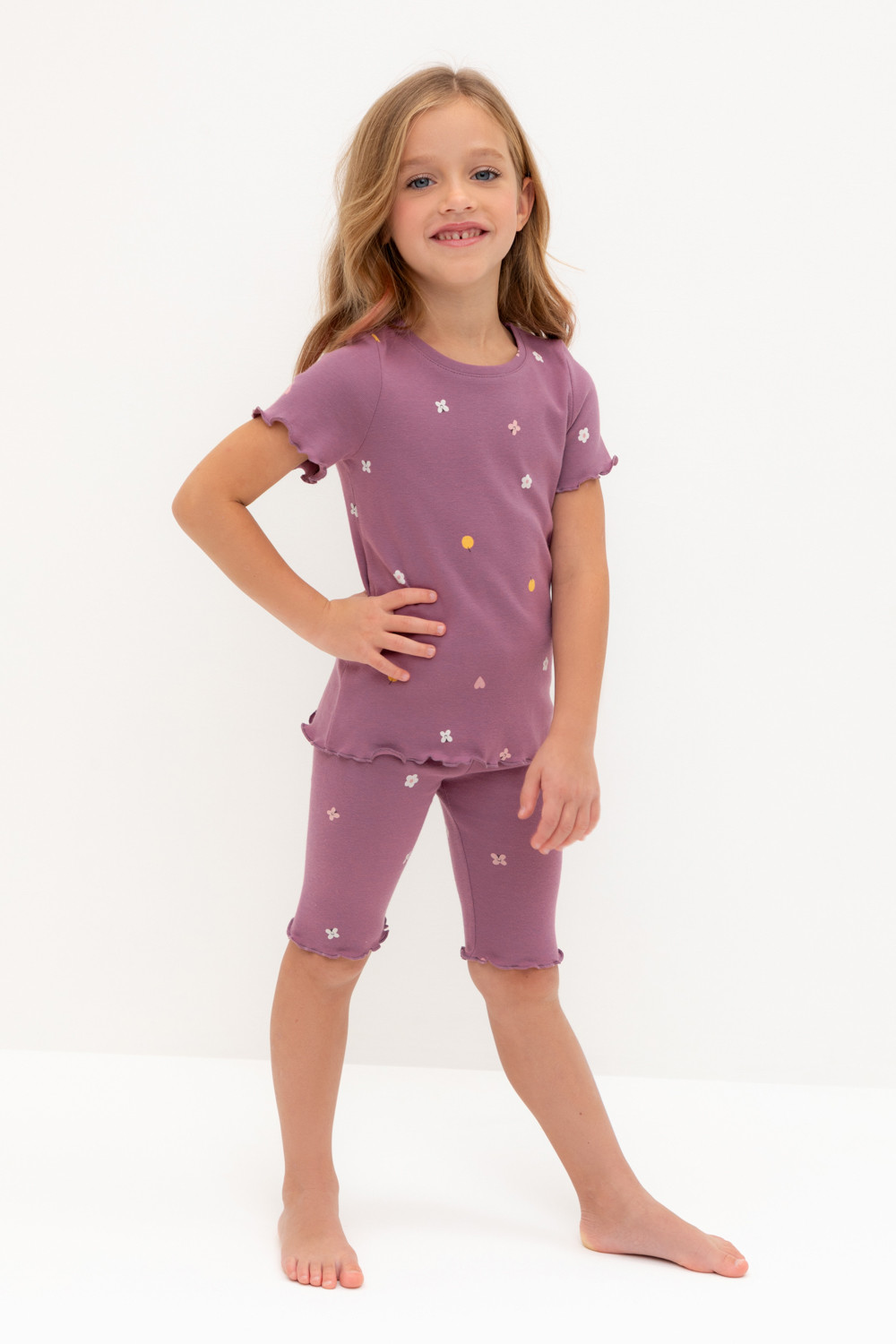 Пижама для девочки, артикул: К 1632, цвет: фиолетовый