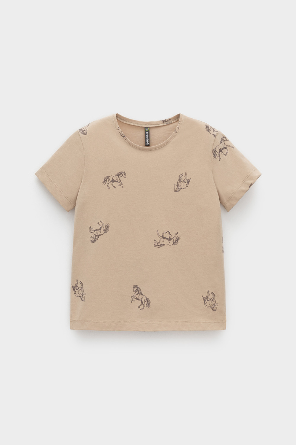 Футболка для девочки, артикул: КР 302664-1, цвет: бежевый