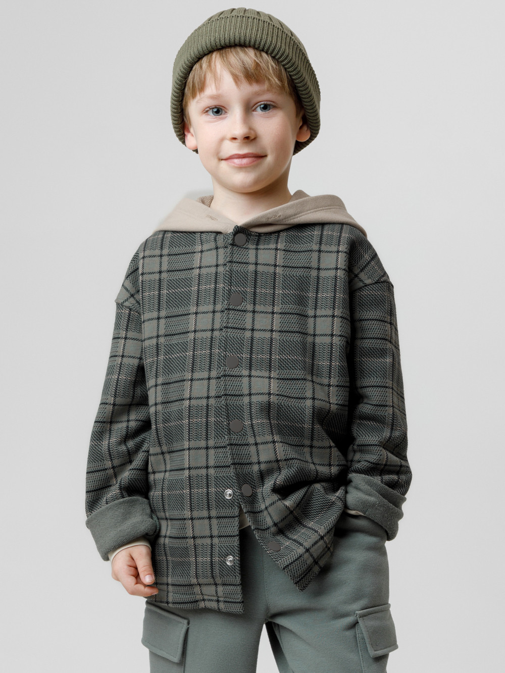 Рубашки для мальчика, артикул: КР 302780, цвет: зеленый