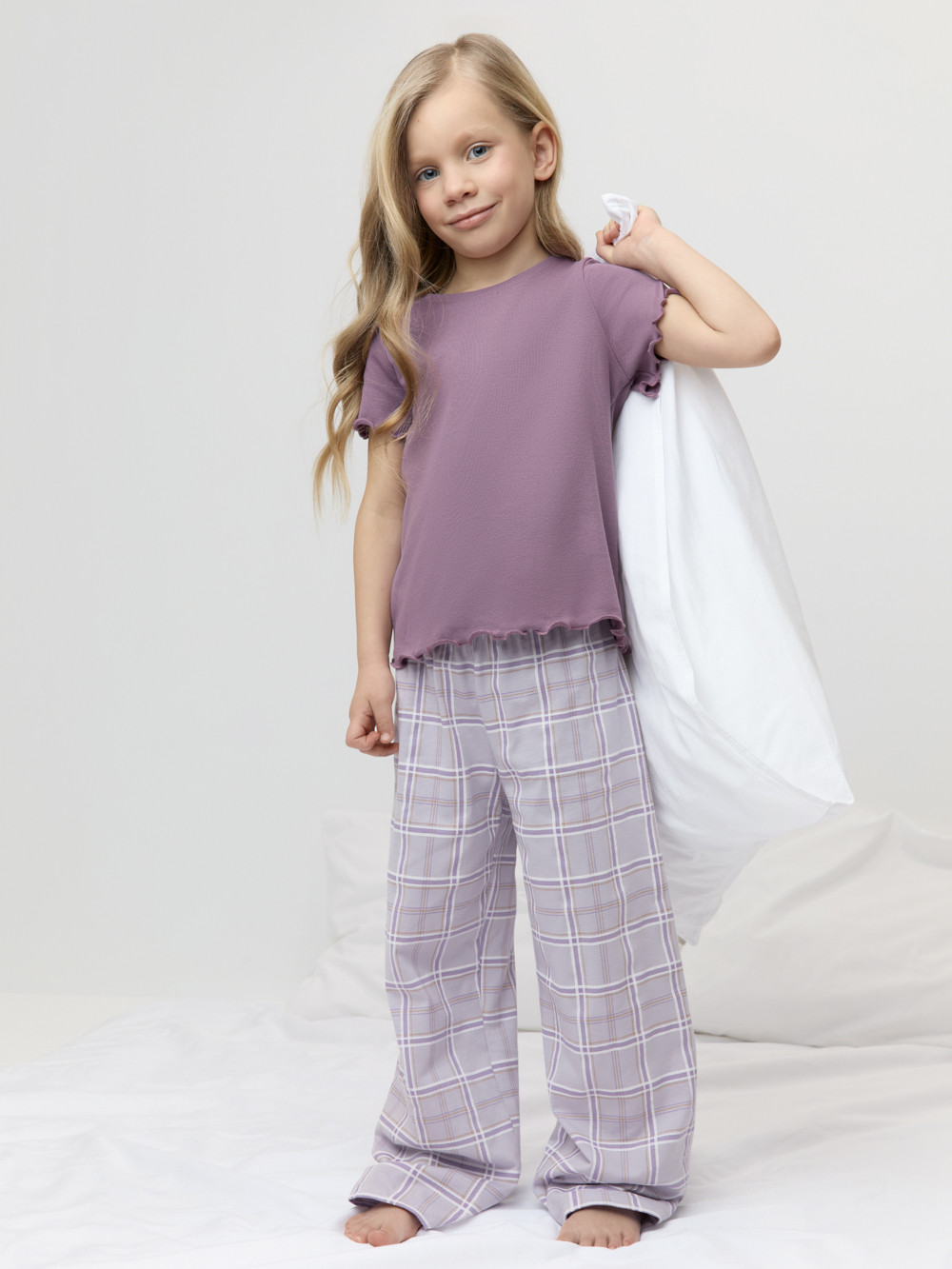 Пижама для девочки, артикул: К 1636, цвет: бордовый