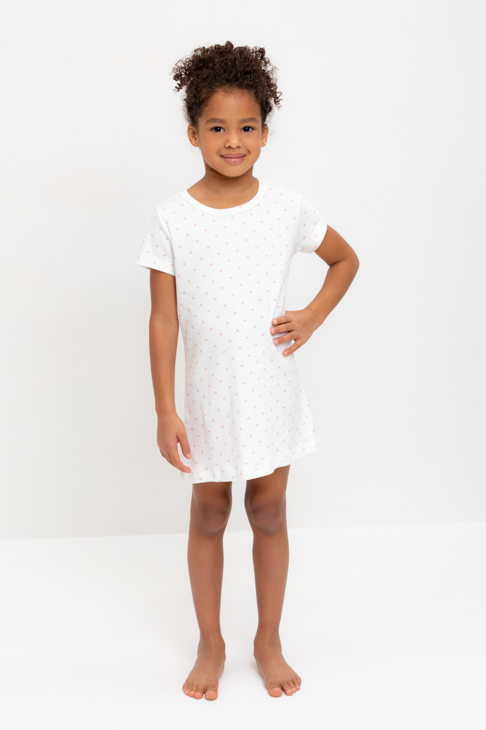 Ночная сорочка для девочки, артикул: К 1156, цвет: бежевый