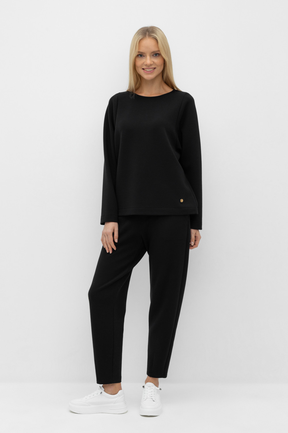 Брюки женские для мам, артикул: ЕВТ 4121/1, цвет: черный