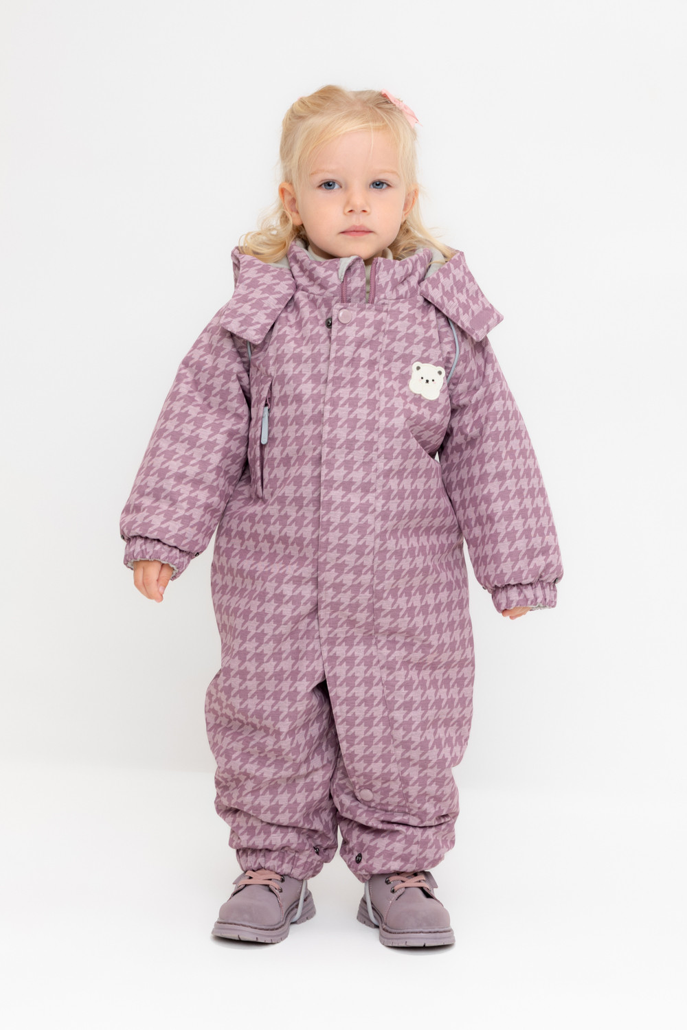 Комбинезоны утепленные для девочки, артикул: ВК 60114/н/2 УЗГ, цвет: фиолетовый