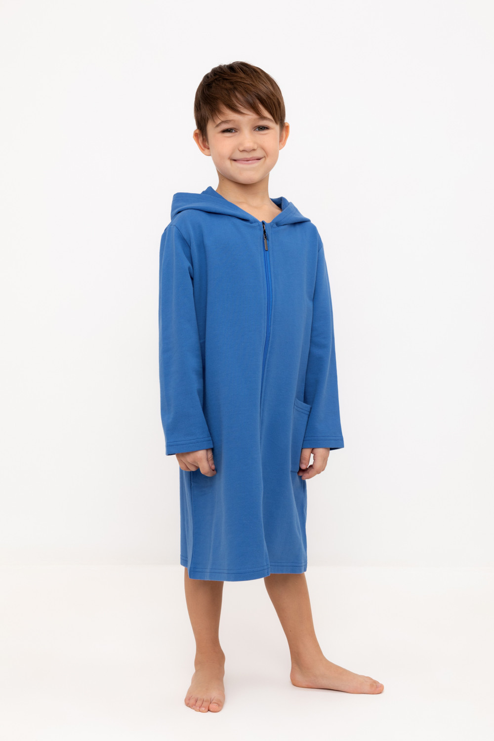 Халат для мальчика, артикул: К 5887-1, цвет: синий