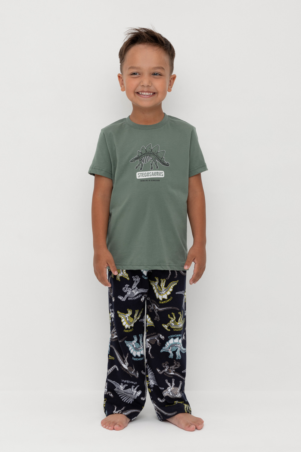Пижама для мальчика, артикул: К 1599, цвет: зеленый