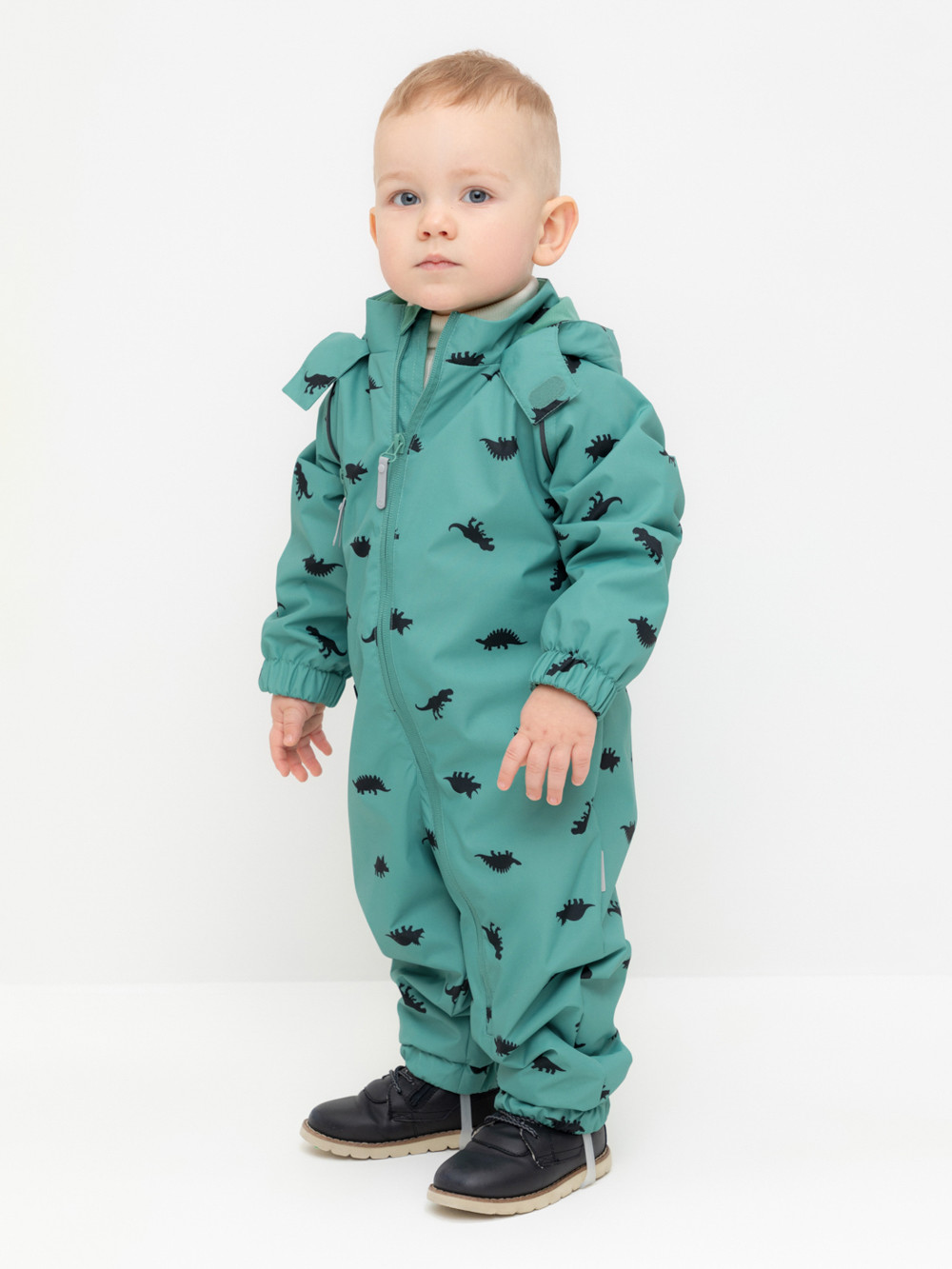 Комбинезоны утепленные для мальчика, артикул: ВК 60088/н/18 Ал, цвет: зеленый