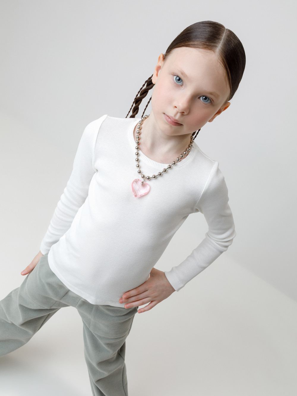 Лонгсливы для девочки, артикул: КР 301911, цвет: сахар