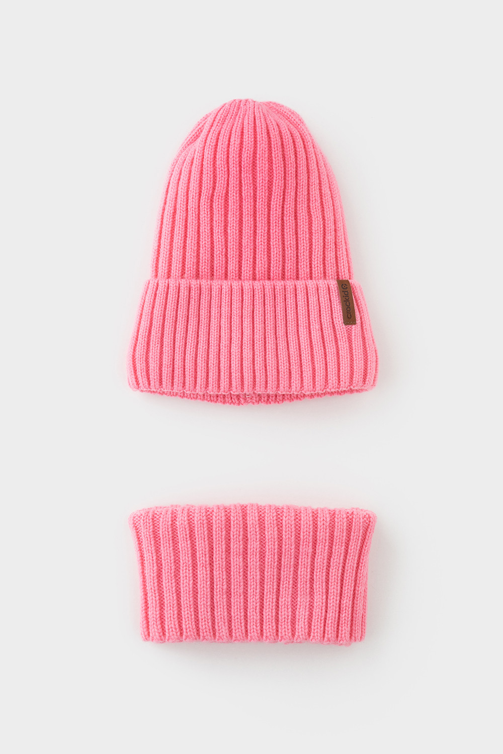 Комплект вязаный для девочки, артикул: КВ 22015/ш, цвет: розовый