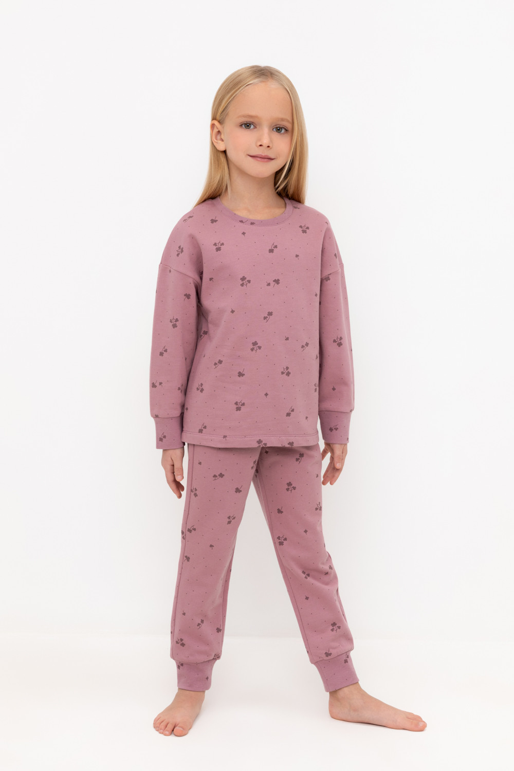 Пижама для девочки, артикул: К 1587, цвет: розовый