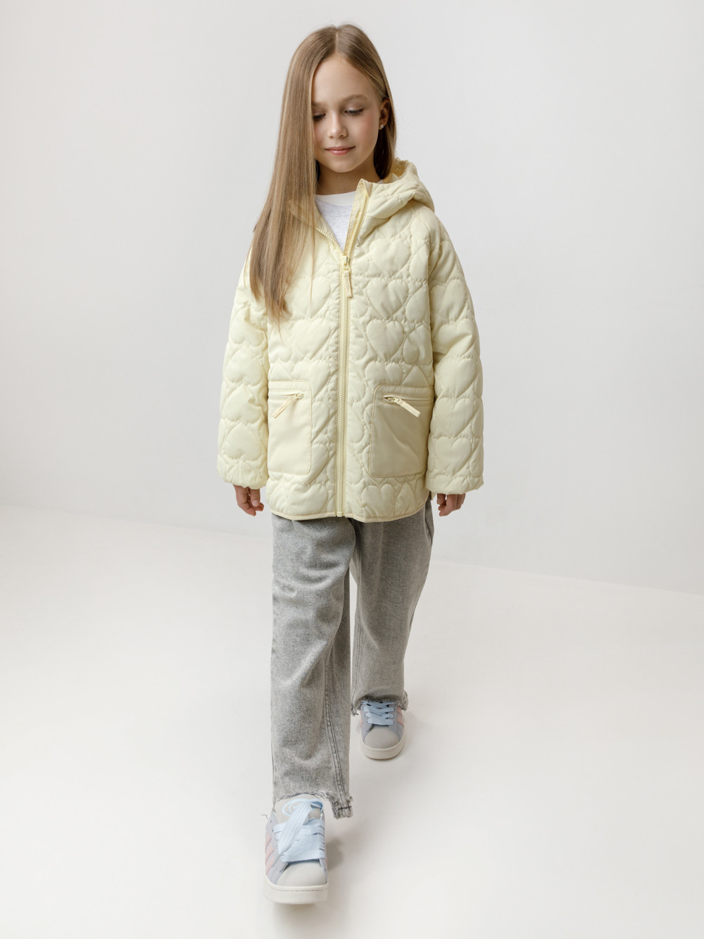 Куртка для девочки, артикул: ВК 32188/2 ГР, цвет: желтый