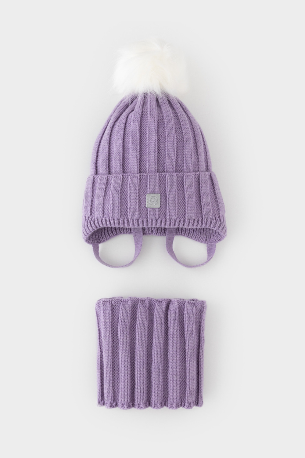 Комплект вязаный для девочки, артикул: КВ 22017/ш, цвет: фиолетовый