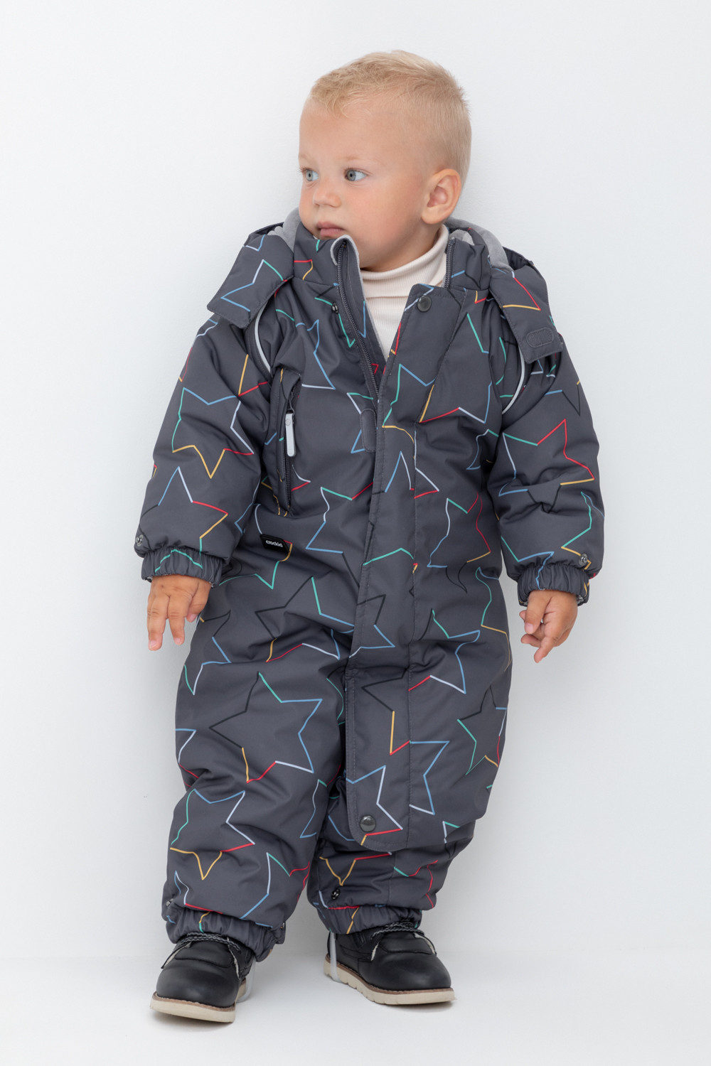 Комбинезоны утепленные для мальчика, артикул: ВК 60113/н/11 УЗГ, цвет: темно-серый