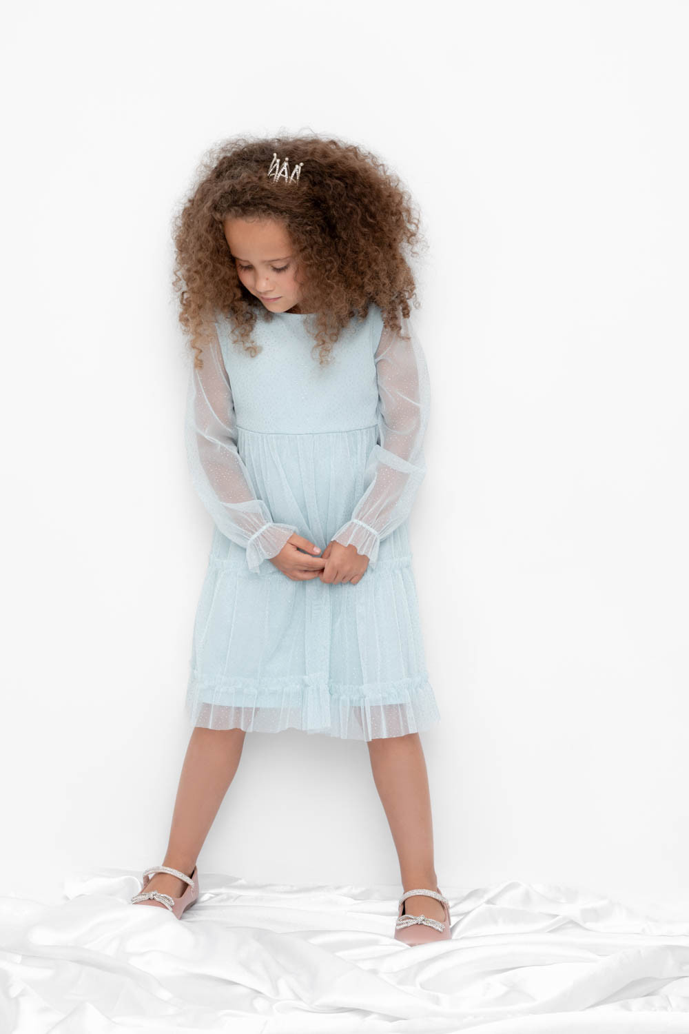 Платье для девочки, артикул: К 5854, цвет: голубой