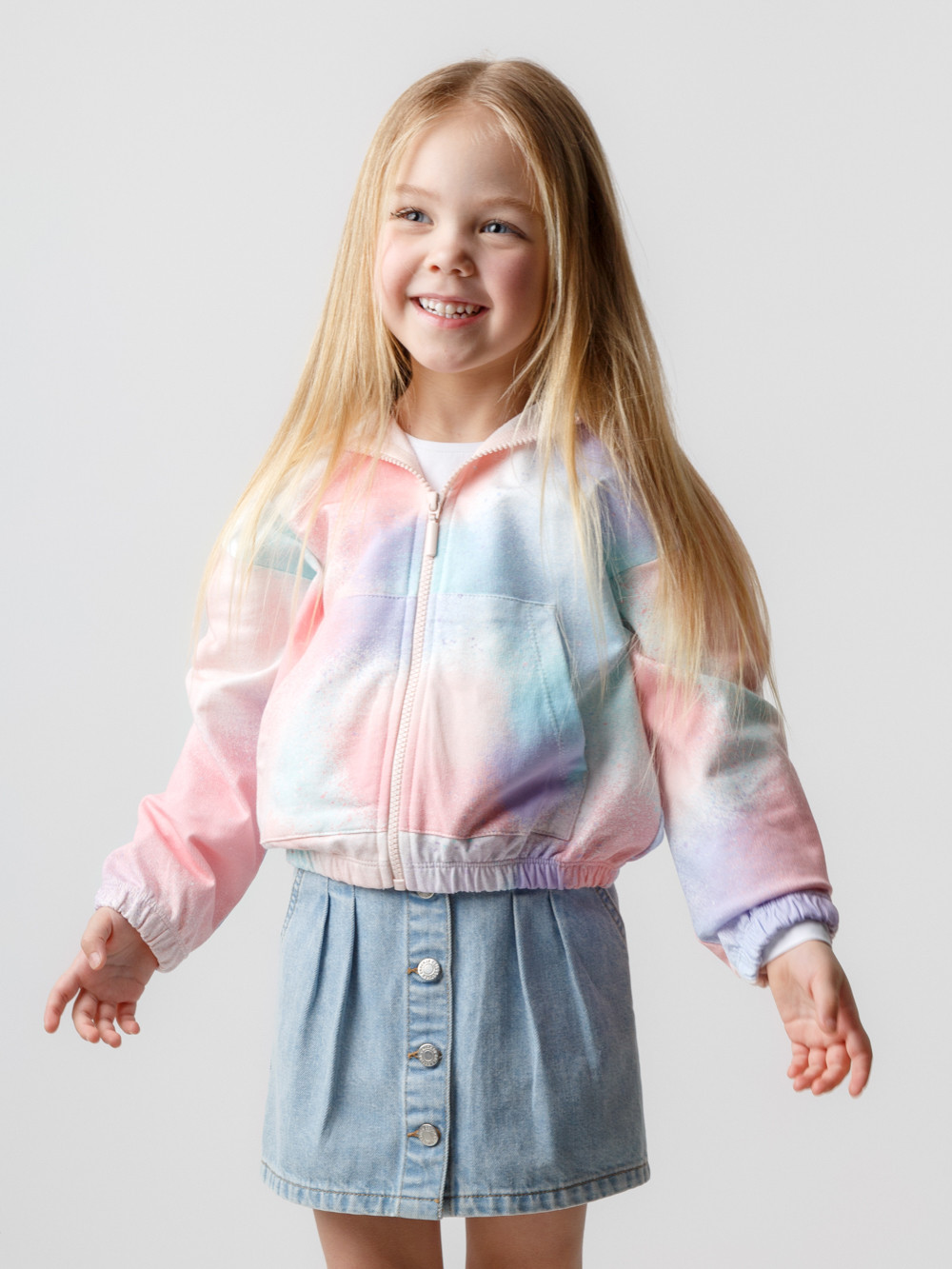 Жакет для девочки, артикул: КР 302672, цвет: мульти