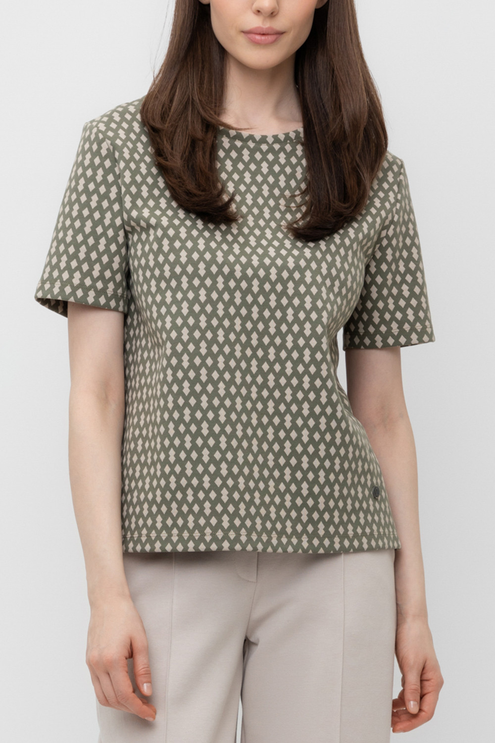 Футболки женские для мам, артикул: ЕВТ 3216, цвет: зеленый