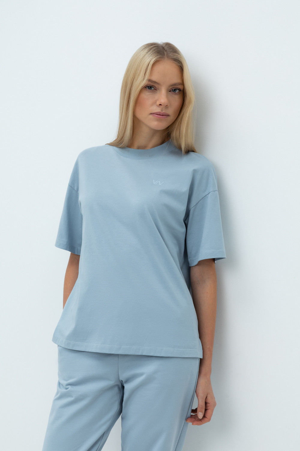 Футболки женские для мам, артикул: ЕВТ 3236, цвет: голубой