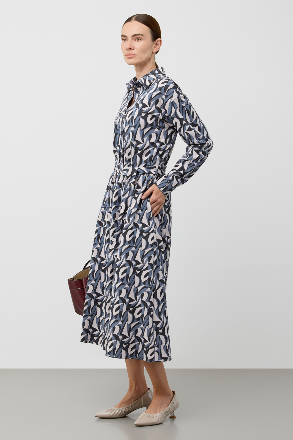 Платья женские для мам, артикул: ЕВТ 5096, цвет: светло-серый5