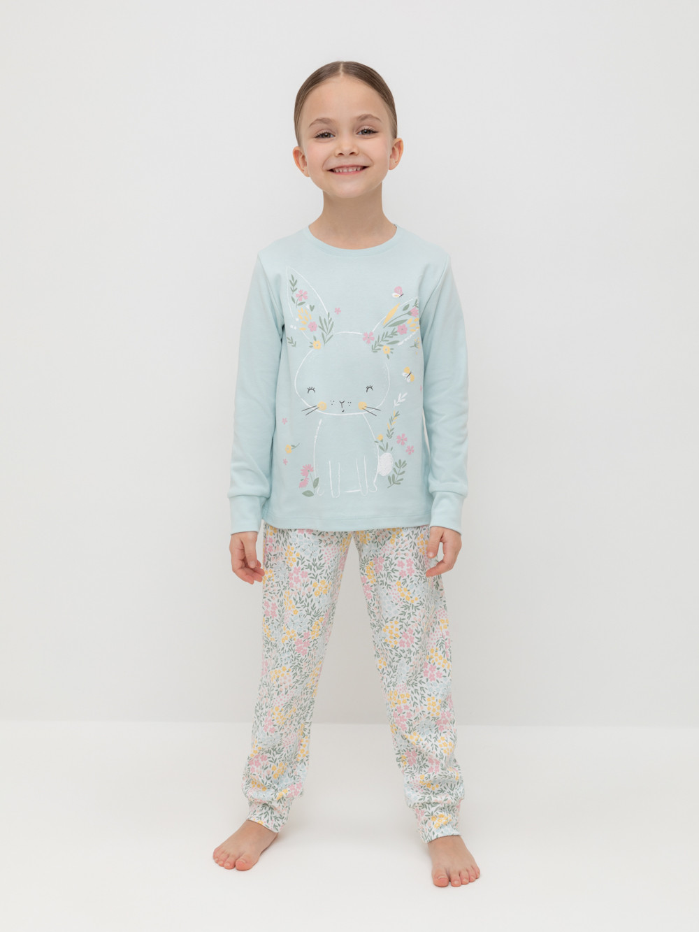 Пижама для девочки, артикул: К 1541, цвет: голубой