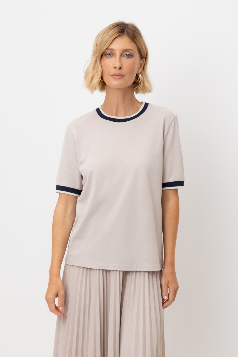 Футболки женские для мам, артикул: ЕВТ 3127, цвет: бежевый