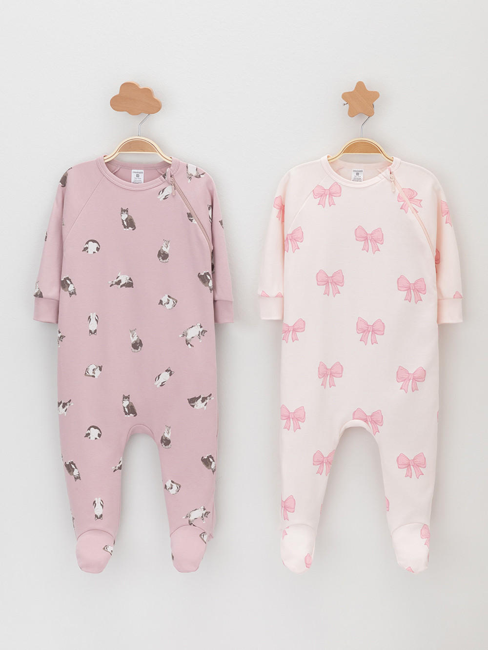Комбинезон для новорожденных, артикул: К 6444-2уп, цвет: розовый