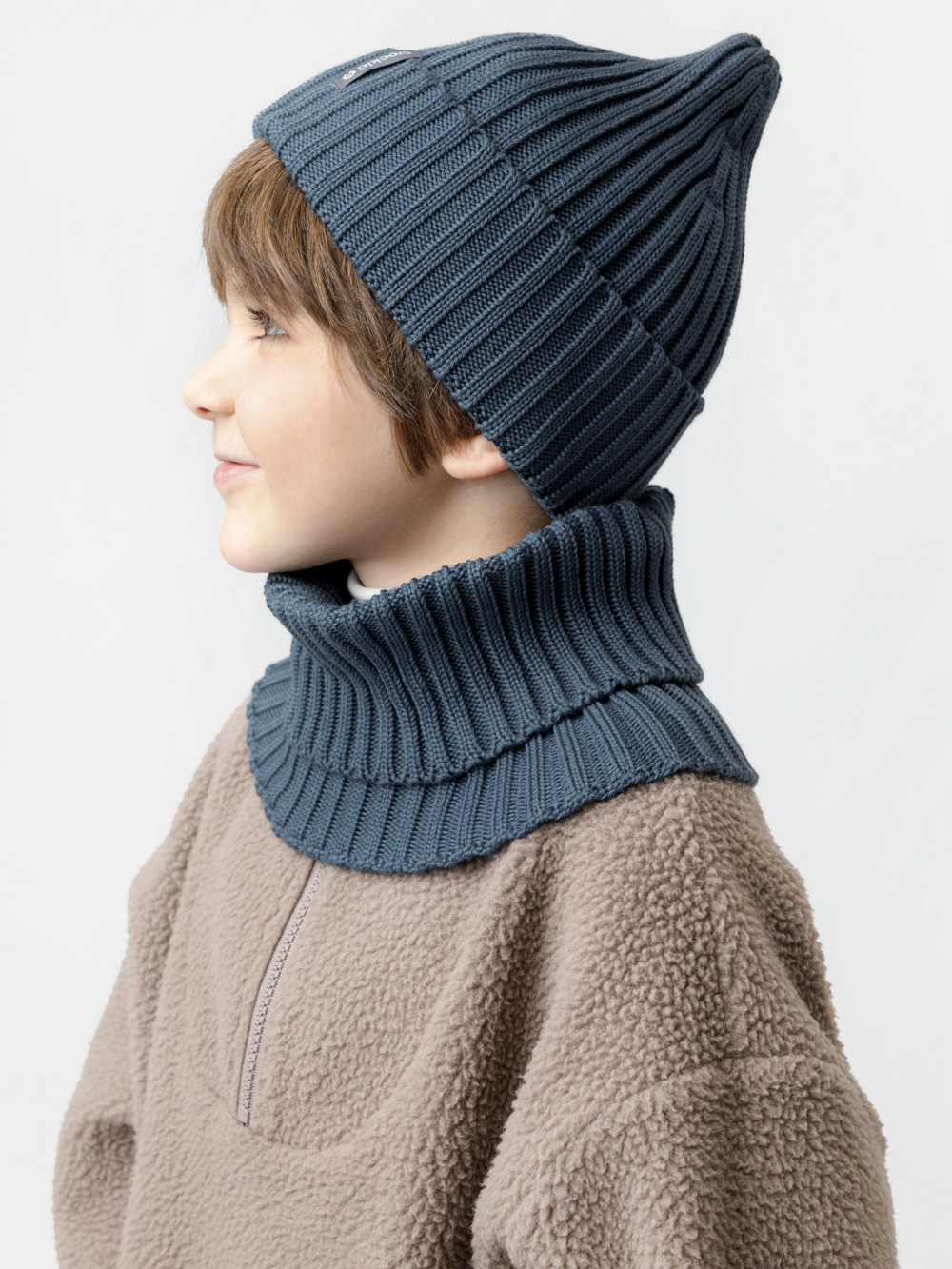 Комплект вязаный для мальчика, артикул: КВ 22021, цвет: синий