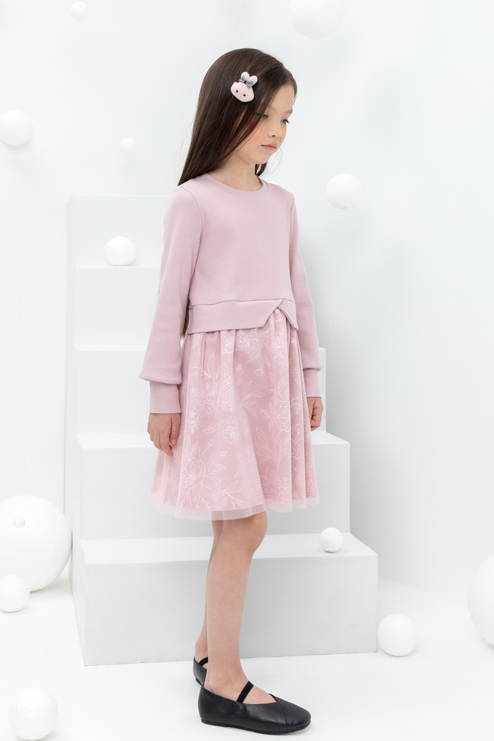 Платье для девочки, артикул: К 5833, цвет: розовый