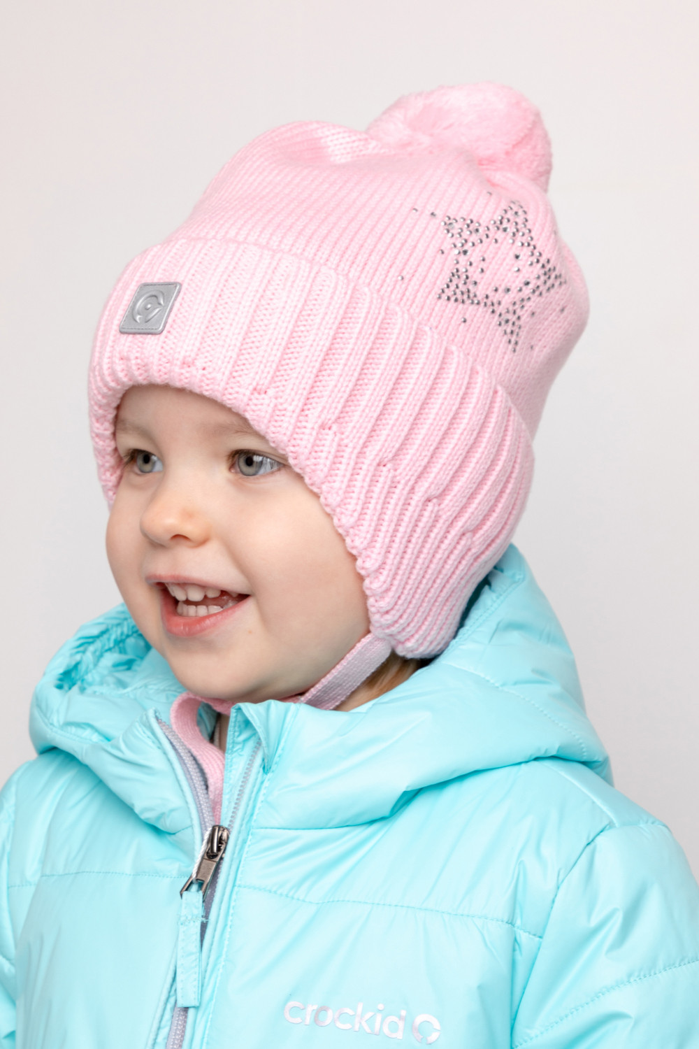 Шапка для девочки, артикул: КВ 20218/ш, цвет: розовый