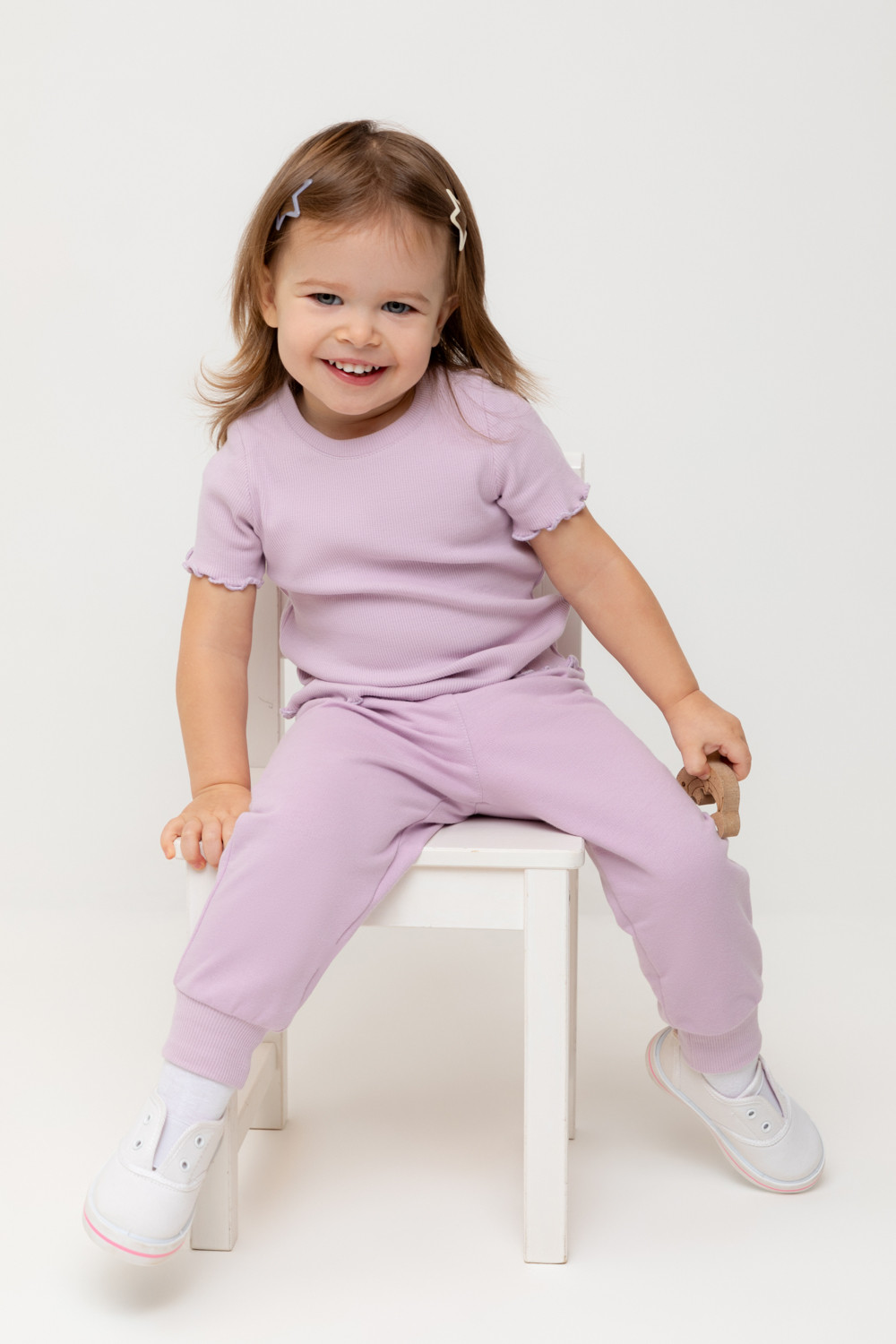Брюки для девочки, артикул: КР 400687, цвет: фиолетовый