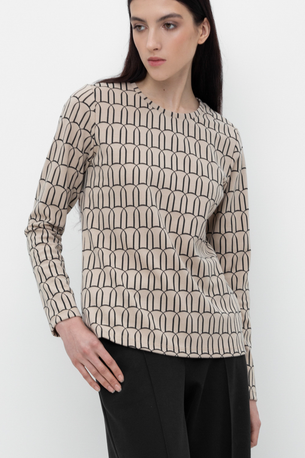 Джемперы женские для мам, артикул: ЕВТ 3255, цвет: бежевый