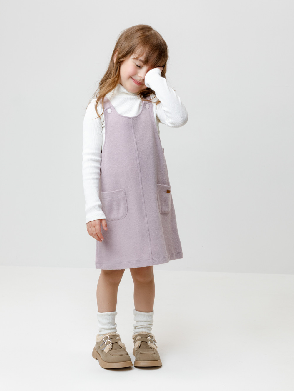 Сарафан для девочки, артикул: КР 5955, цвет: фиолетовый