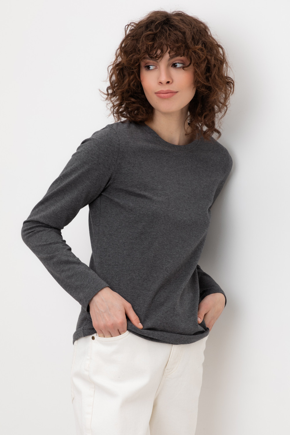 Джемперы женские для мам, артикул: ЕВТ 3261, цвет: темно-серый