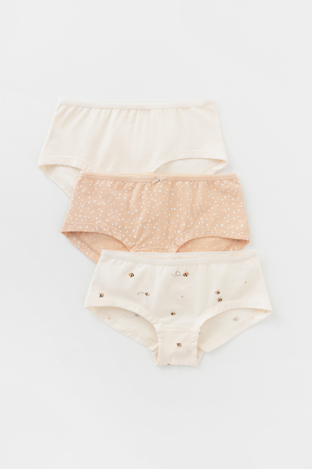 Трусы для девочки, артикул: К 1964-3уп, цвет: бежевый