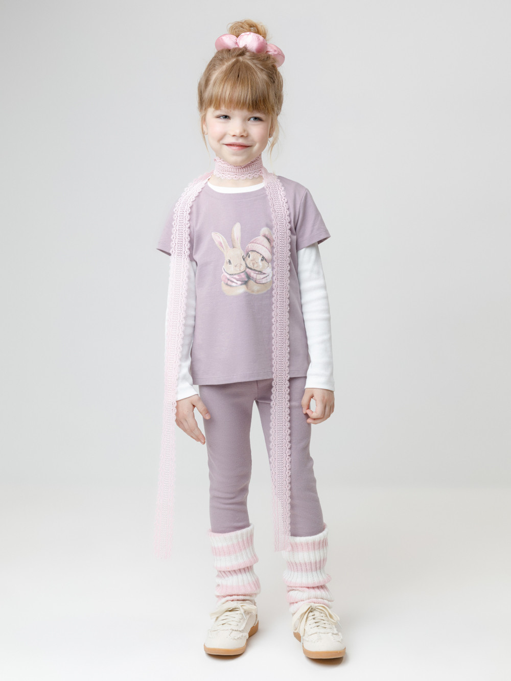 Лосины для девочки, артикул: КР 400085, цвет: розовый