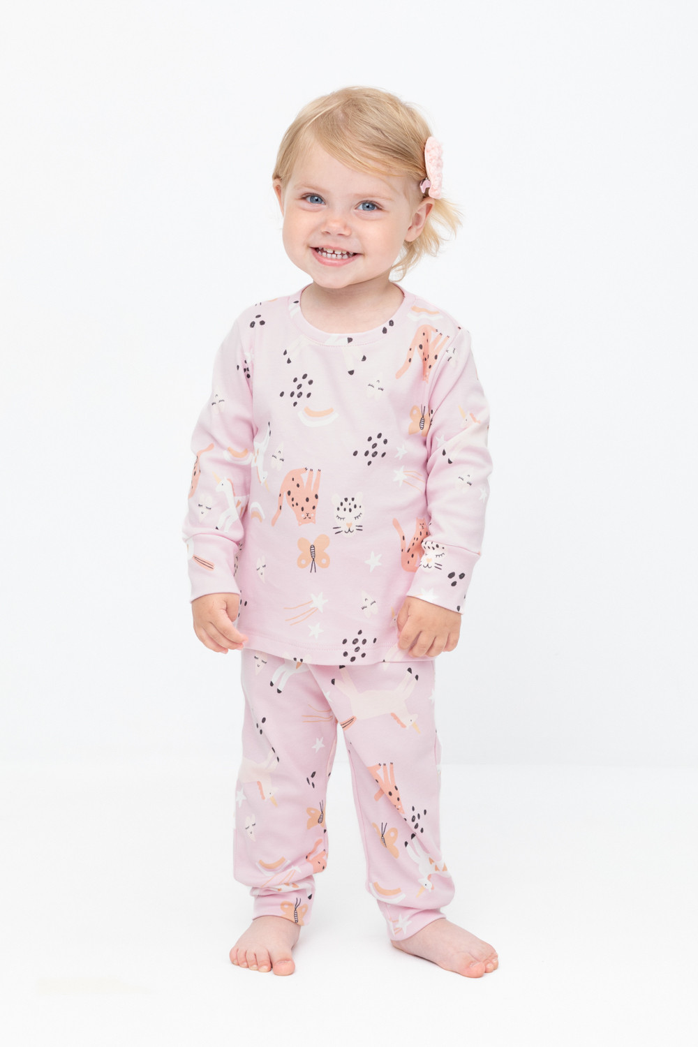 Пижама для девочки, артикул: К 1552, цвет: розовый