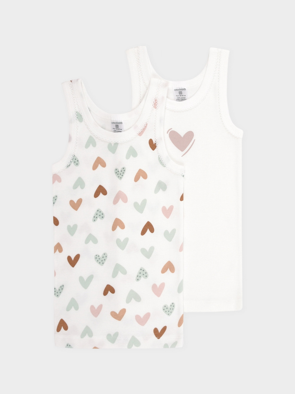 Майки для девочки, артикул: К 1181-2уп, цвет: сахар