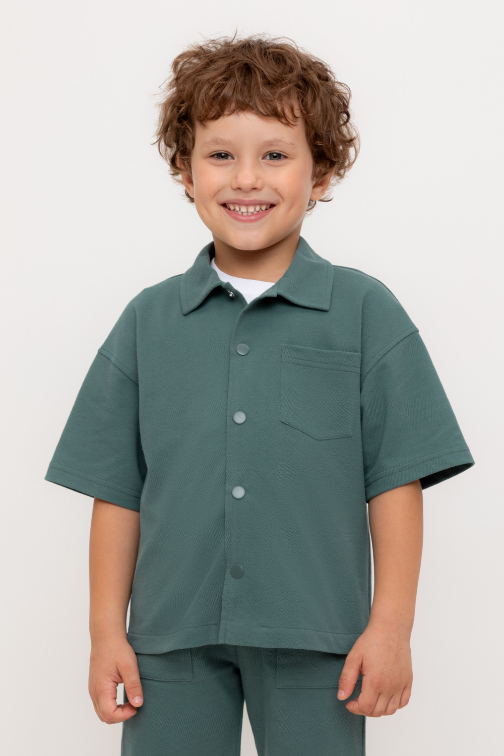 Рубашки для мальчика, артикул: КР 302730, цвет: зеленый