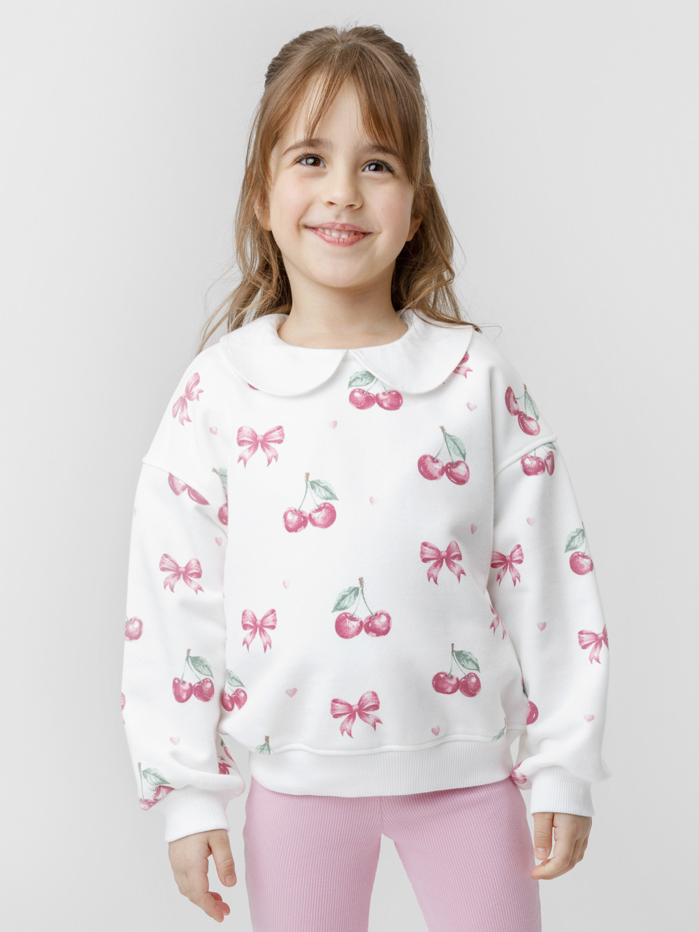 Свитшоты для девочки, артикул: КР 302961, цвет: сахар