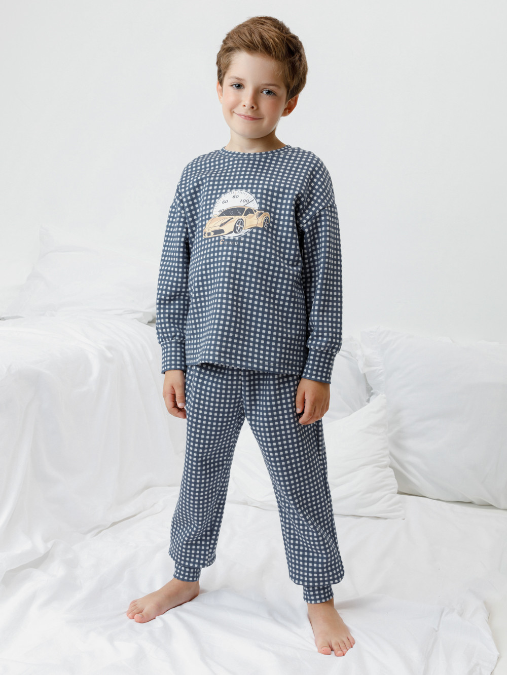Пижама для мальчика, артикул: К 1581, цвет: светло-серый5