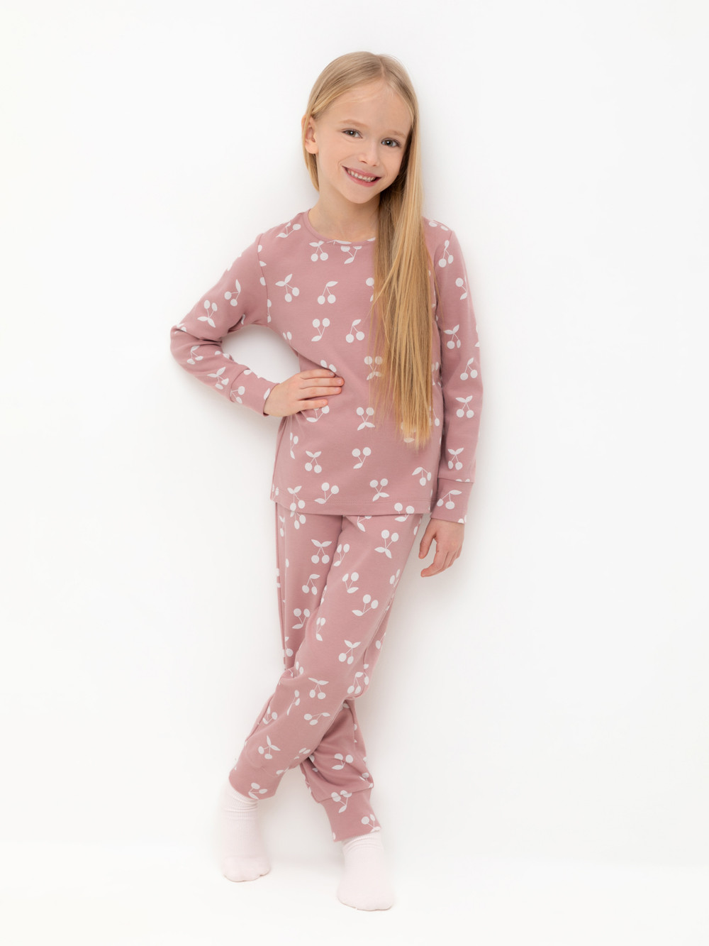 Пижама для девочки, артикул: К 1552, цвет: розовый