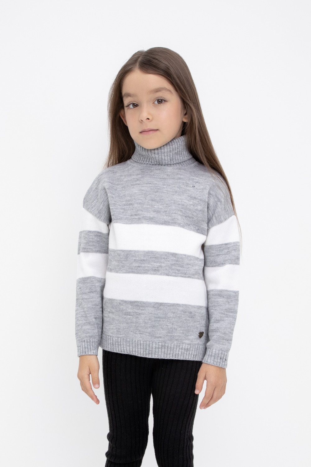 Джемпер для девочки, артикул: КВ 30134/ш, цвет: серый