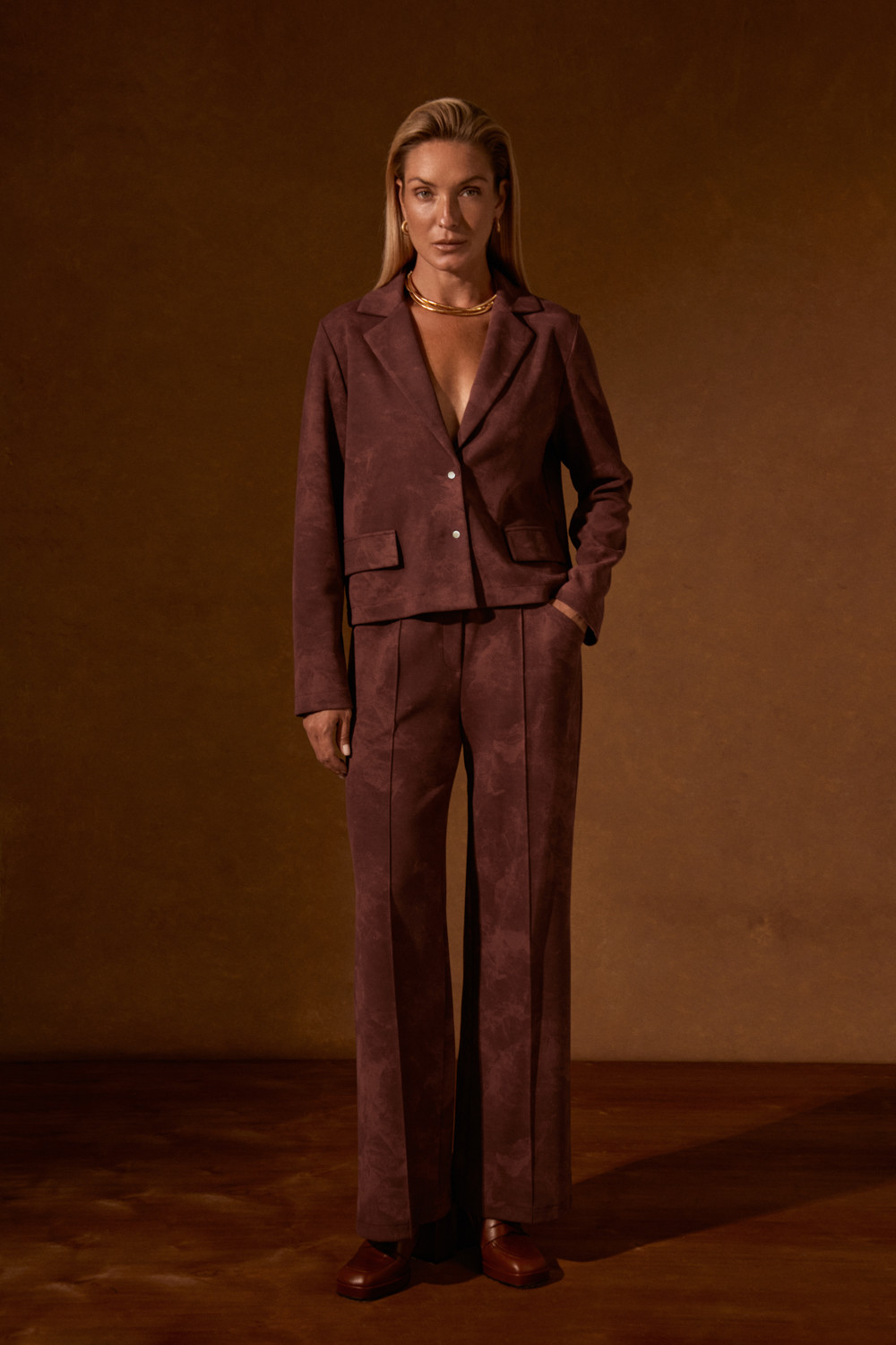 Брюки женские для мам, артикул: ЕВТ 4114, цвет: бордовый