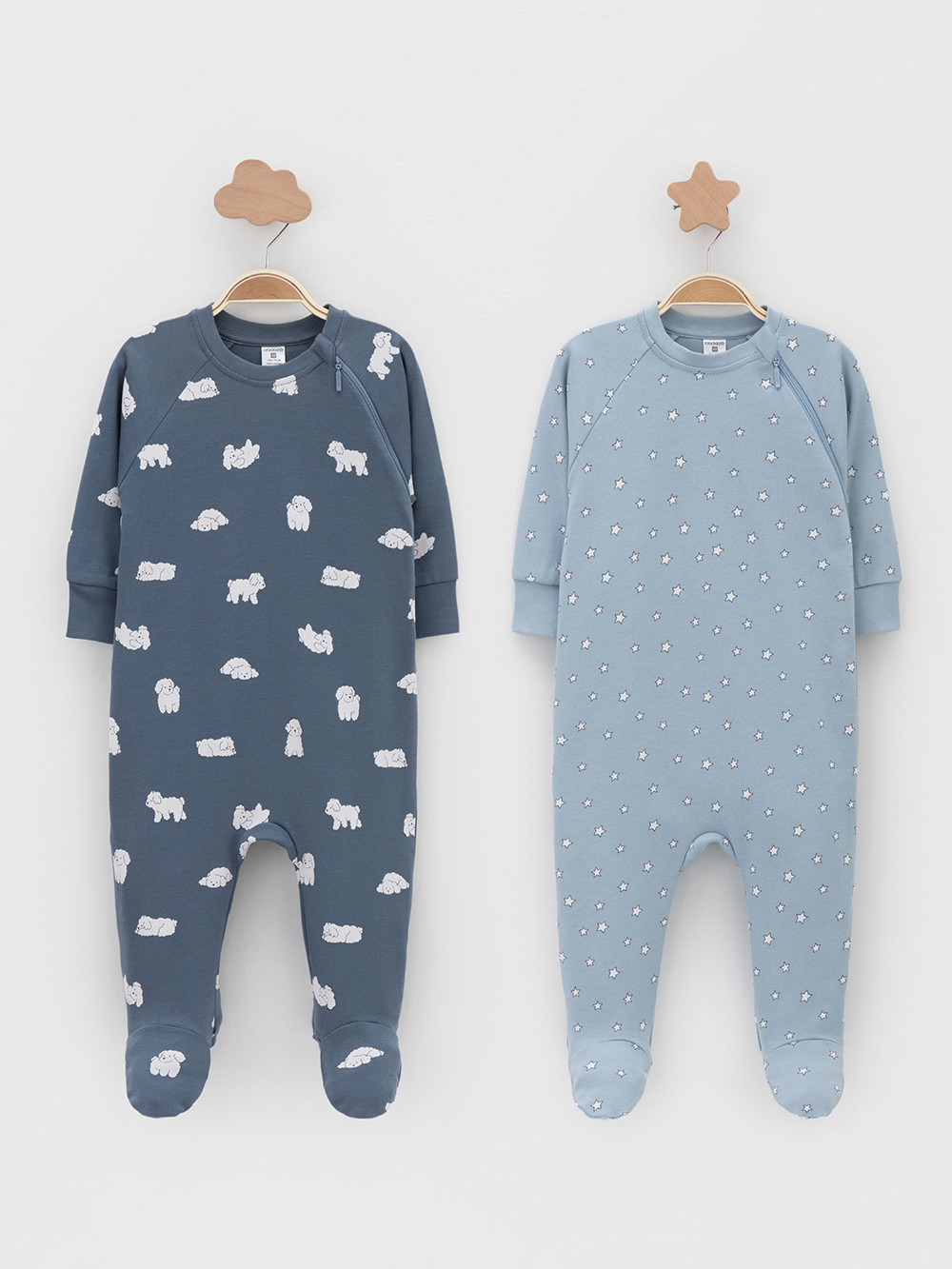 Комбинезон для новорожденных, артикул: К 6444-2уп, цвет: синий