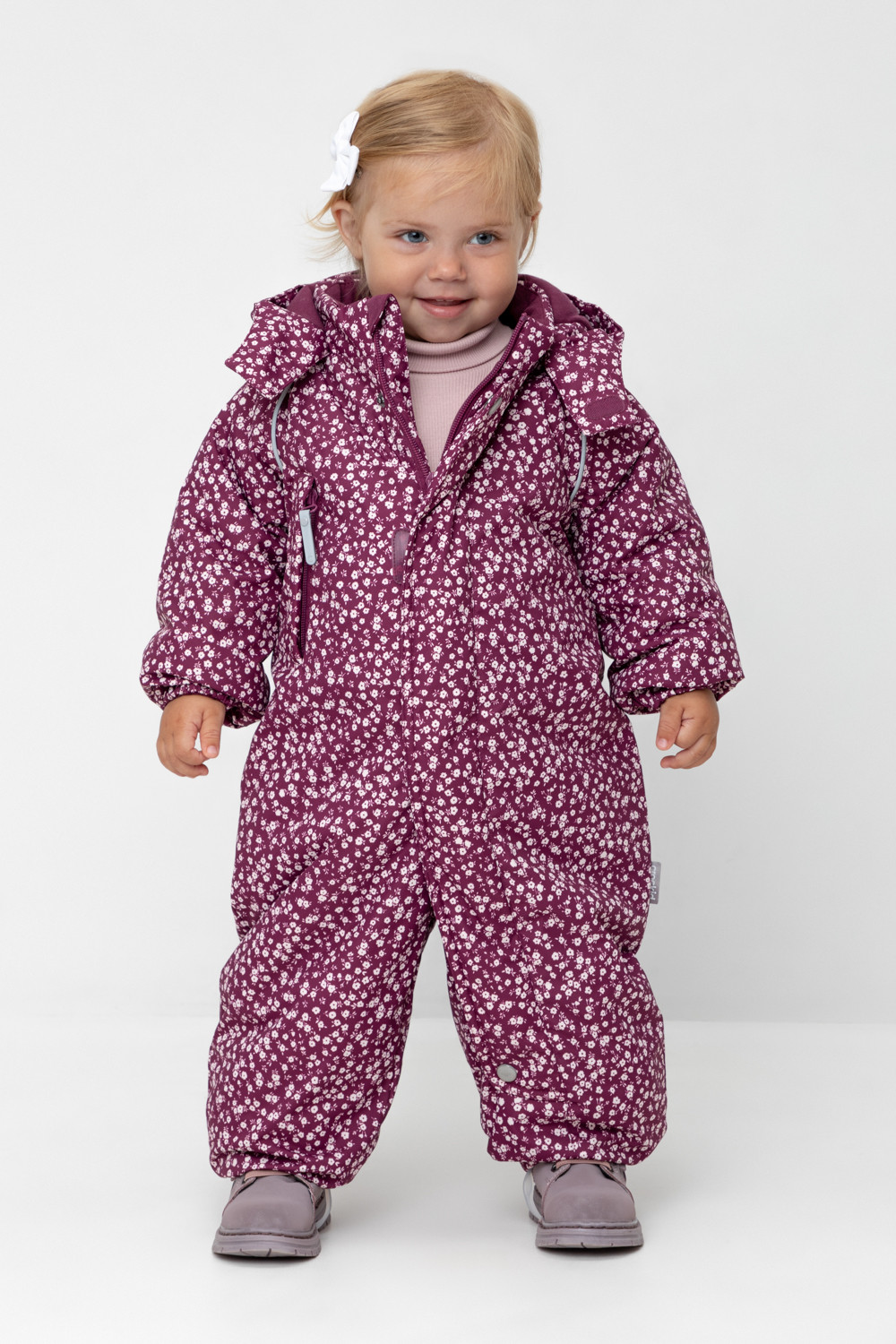 Комбинезоны утепленные для девочки, артикул: ВК 60032/н/45 Ал, цвет: фиолетовый
